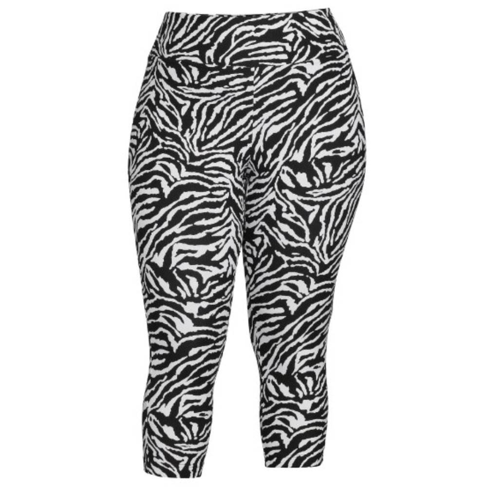 Terra and Sky Women's Printed Legging, Zebra Print